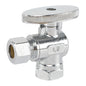 HYDRO MASTER Lead Free Brass Chrome Plated 1/4 Turn Zinc Handle Stop Angle Valve