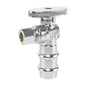 HYDRO MASTER Lead Free Brass Chrome Plated 1/4 Turn Stop Angle Valve