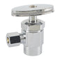 HYDRO MASTER Lead Free Brass Chrome Plated Compression Outlet Multi Turn Stop Angle Valve