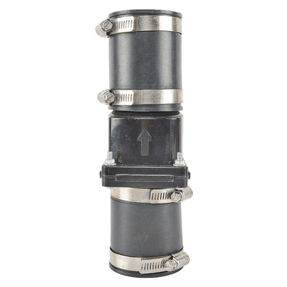 Hydro Master 2 inch Plastic Sump Pump Check Valve with Stainless Steel Clamps