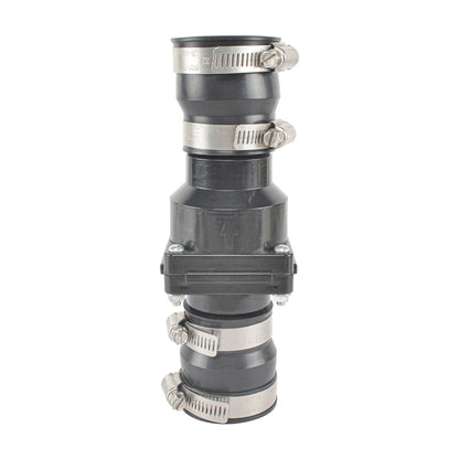 Hydro Master Plastic Sump Pump Check Valve with Stainless Steel Clamps for 1-1/2 inch or 1-1/4 inch