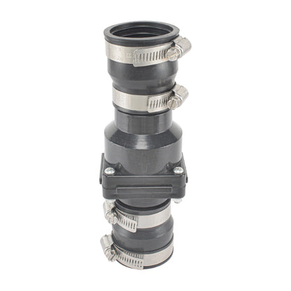 Hydro Master Plastic Sump Pump Check Valve with Stainless Steel Clamps for 1-1/2 inch or 1-1/4 inch