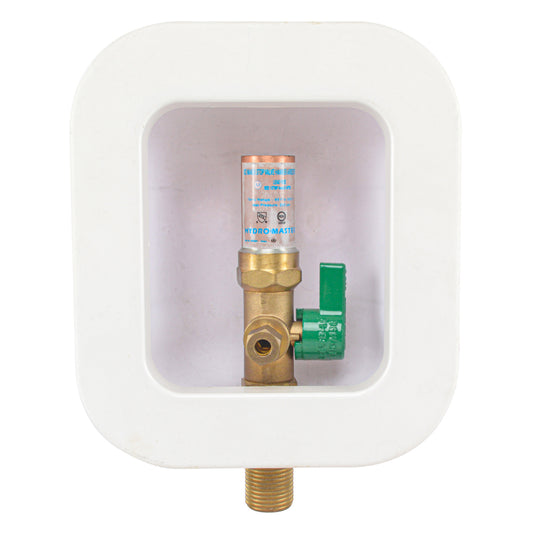 HYDRO MASTER Stop Valve with Water Hammer, Ice Maker Machine Outlet Box
