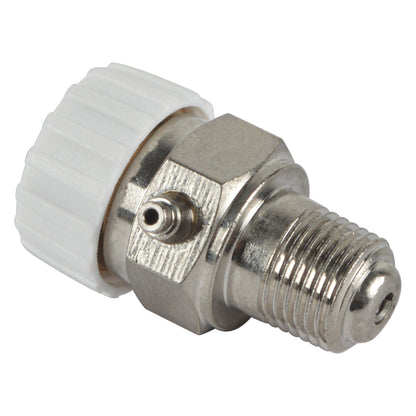 HYDRO MASTER 1/8" Air Vent for Hot Water Heating System, Metal and Plastic, Chrome Plated