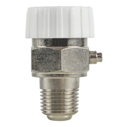 HYDRO MASTER 1/8" Air Vent for Hot Water Heating System, Metal and Plastic, Chrome Plated