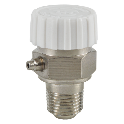 HYDRO MASTER 1/8" Air Vent for Hot Water Heating System, Metal and Plastic, Chrome Plated