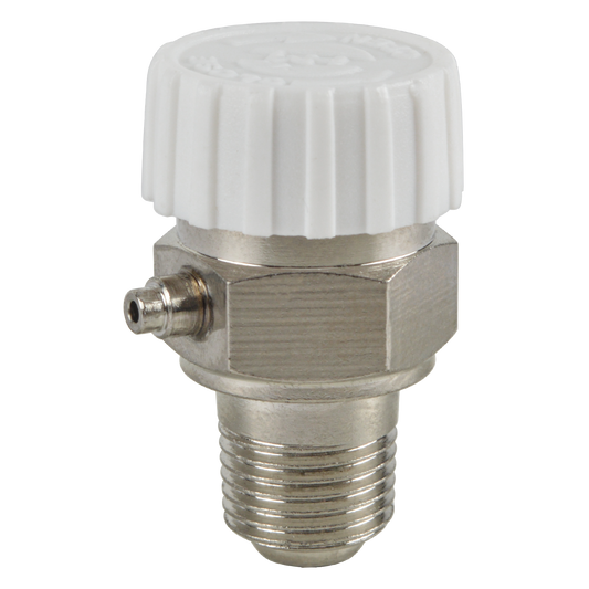 HYDRO MASTER 1/8" Air Vent for Hot Water Heating System, Metal and Plastic, Chrome Plated
