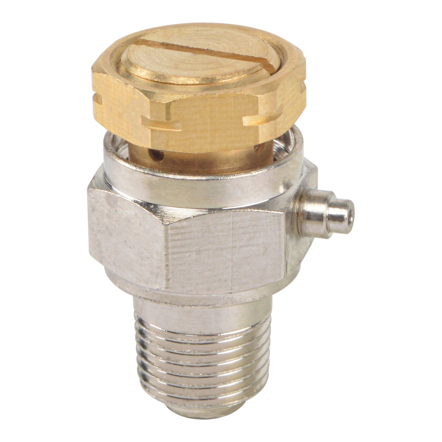 HYDRO MASTER 1/8" Air Vent for Hot Water Heating System, Metal and Plastic, Chrome Plated