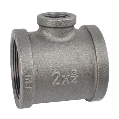 HYDRO MSATER NPT Thread Black Fittings Reducing Tee Iron Pipe Malleable Fittings