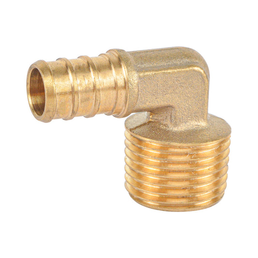 HYDRO MSATER Lead Free Brass Male Elbow PEX Fitting - watertech plumbing supply