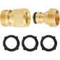 HYDRO MASTER Brass Garden Hose Quick Connector, Solid Brass,3/4 Inch Garden Hose Thread. (Male Thread) - watertech plumbing supply