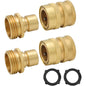 HYDRO MASTER 3/4" Garden Hose Quick Connector with Auto Shut-Off,Fits All Garden Hose. (Brass) - watertech plumbing supply