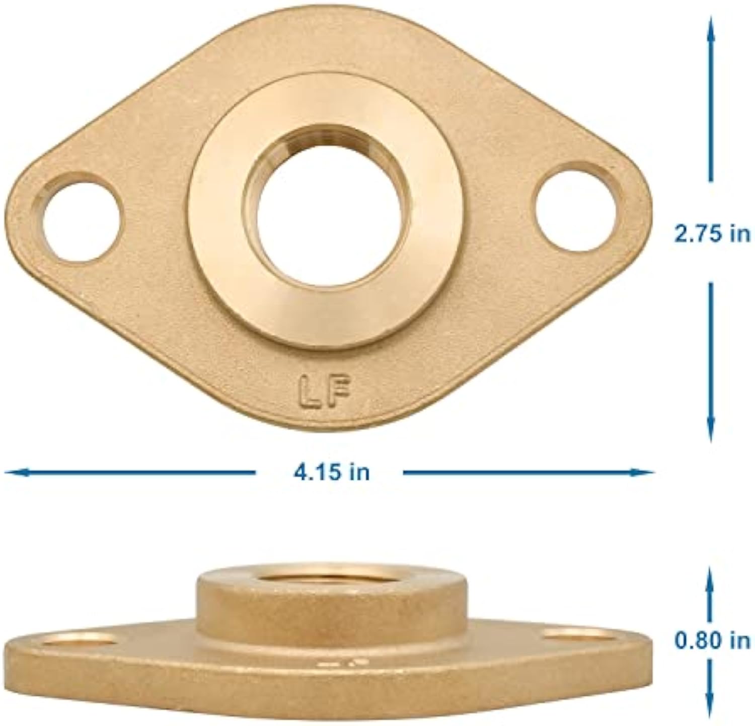 HYDRO MASTER Solid Brass Flange Kit with Gaskets, NPT thread, For Radiant Heating Systems - watertech plumbing supply