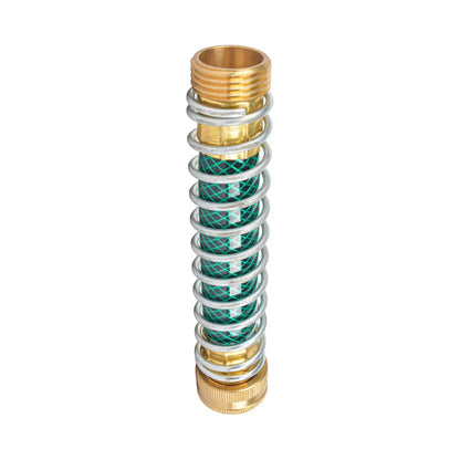 HYDRO MASTER Garden Hose Coiled Spring Protector,Solid Brass Connector,Garden Faucet Extension