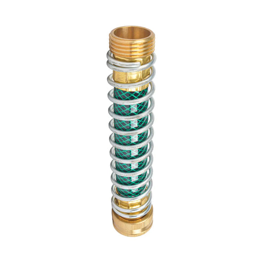 HYDRO MASTER Garden Hose Coiled Spring Protector,Solid Brass Connector,Garden Faucet Extension