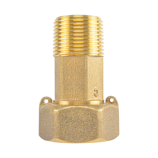 Lead Free Brass Water Meter Coupling with Gasket - watertech plumbing supply