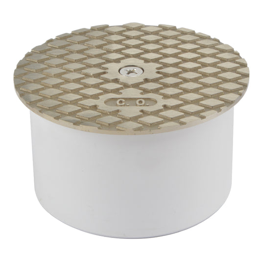 PVC Inside Pipe Cleanout with 3-1/2" Nickel Bronze Cover