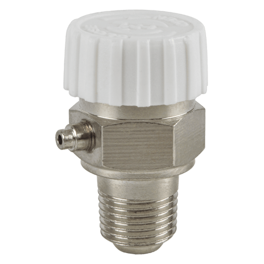 HYDRO MASTER 1/8" Air Vent for Hot Water Heating System, Metal and Plastic, Chrome Plated - watertech plumbing supply