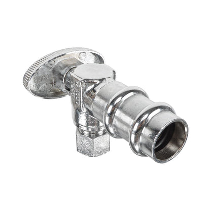 HYDRO MASTER Lead Free Brass Chrome Plated 1/4 Turn Stop Angle Valve - watertech plumbing supply