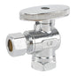 HYDRO MASTER Lead Free Brass Chrome Plated 1/4 Turn Zinc Handle Stop Angle Valve - watertech plumbing supply