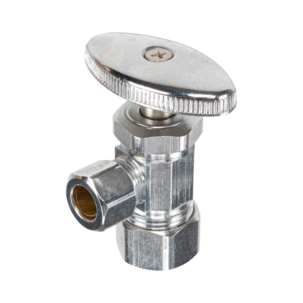 HYDRO MASTER Lead Free Brass Chrome Plated Compression Outlet Stop Angle Valve - watertech plumbing supply