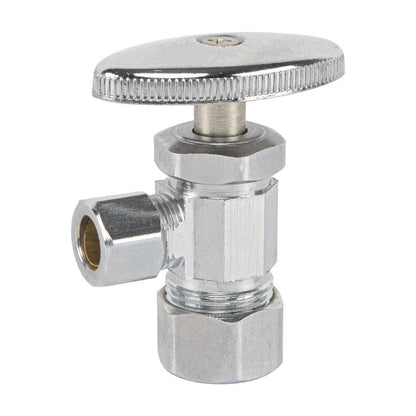 HYDRO MASTER Lead Free Brass Chrome Plated Compression Outlet Stop Angle Valve - watertech plumbing supply