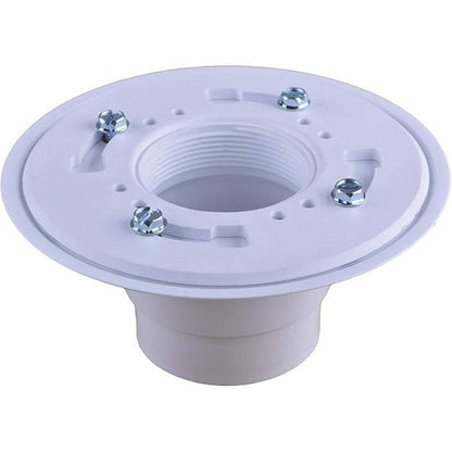 Hydro Master No-hub Bolt-down 2 inch or 3 inch PVC Shower Drain/Floor Drain with 4 inches Stainless Steel Round Strainer - watertech plumbing supply