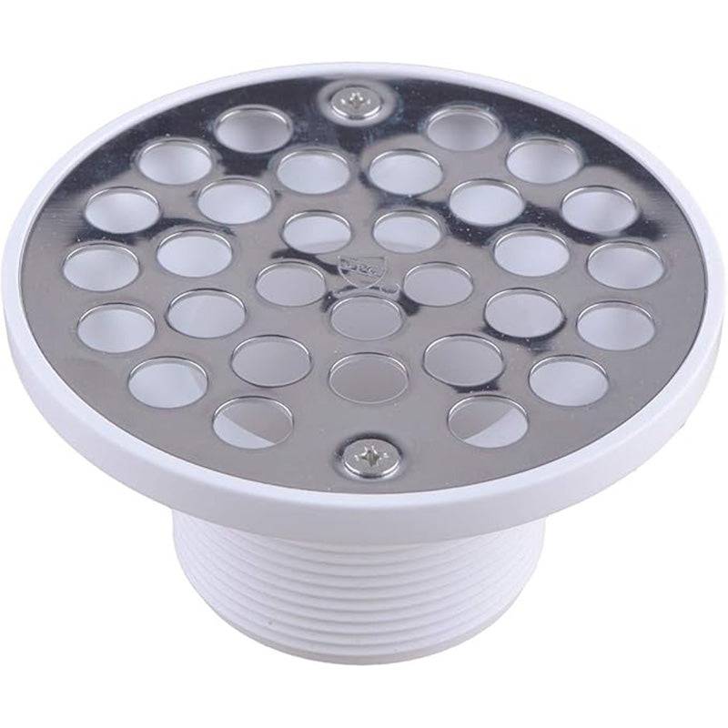 Hydro Master No-hub Bolt-down 2 inch or 3 inch PVC Shower Drain/Floor Drain with 4 inches Stainless Steel Round Strainer - watertech plumbing supply