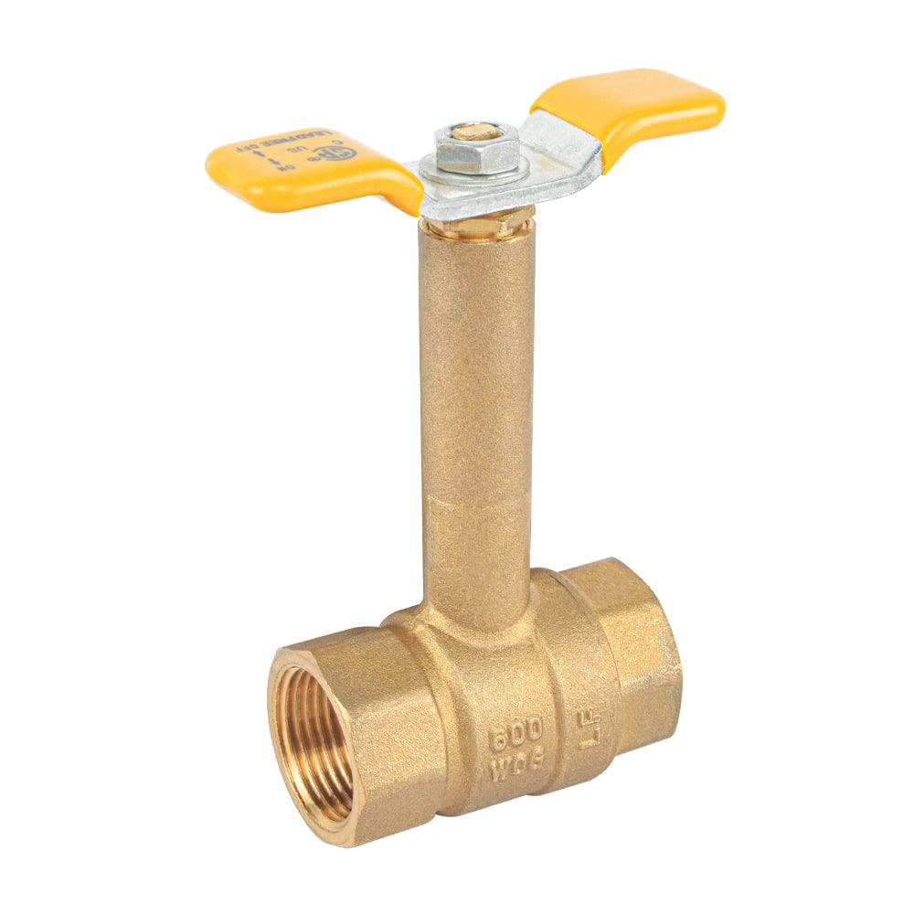 HYDRO MASTER Brass Long Bonnet Ball Valve, Lead Free Brass, T-Handle With IPS Connection - watertech plumbing supply