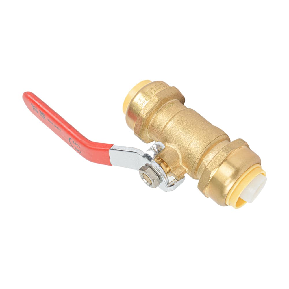 HYDRO MASTER Lead Free Push-to-Connect Push Fit Ball Valve, Lead Free Brass