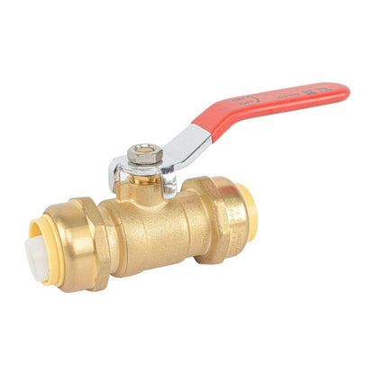 HYDRO MASTER Lead Free Push-to-Connect Push Fit Ball Valve, Lead Free Brass