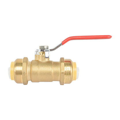 HYDRO MASTER Lead Free Push-to-Connect Push Fit Ball Valve, Lead Free Brass