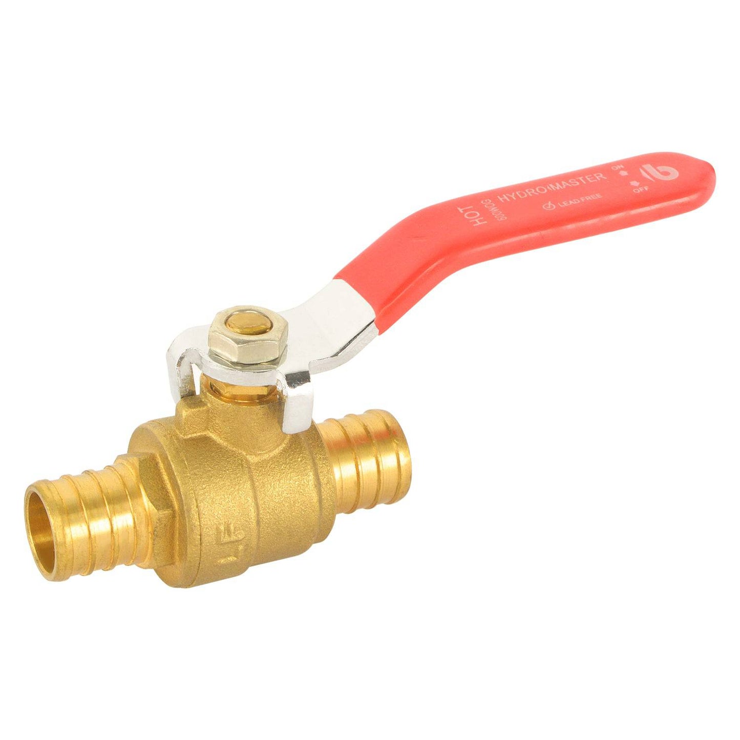 HYDRO MASTER PEX Ball Valve,Lead Free Brass, ASIN F1807, 600WOG, Pack of 5 - watertech plumbing supply