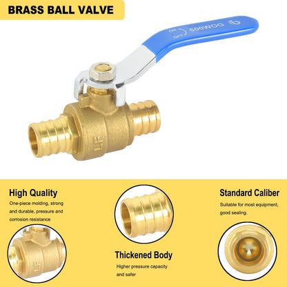 HYDRO MASTER PEX Brass Ball Valve,Lead Free Brass,ASIN F1807, 600WOG - watertech plumbing supply