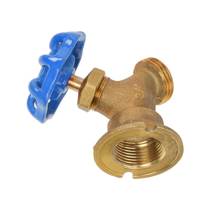 HYDRO MASTER 0650701 Brass Garden Valve,1/2" FNPT x 3/4" MNH,Fit Most Garden Hoses - watertech plumbing supply