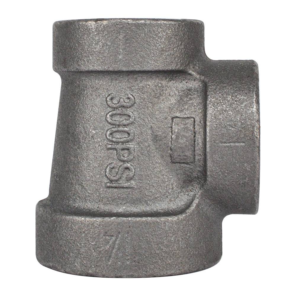 HYDRO MSATER NPT Thread Cast Iron Black Fittings Reducing Tee Iron Pipe Fittings - watertech plumbing supply