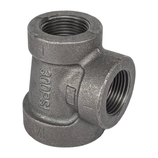 HYDRO MSATER NPT Thread Cast Iron Black Fittings Reducing Tee Iron Pipe Fittings - watertech plumbing supply