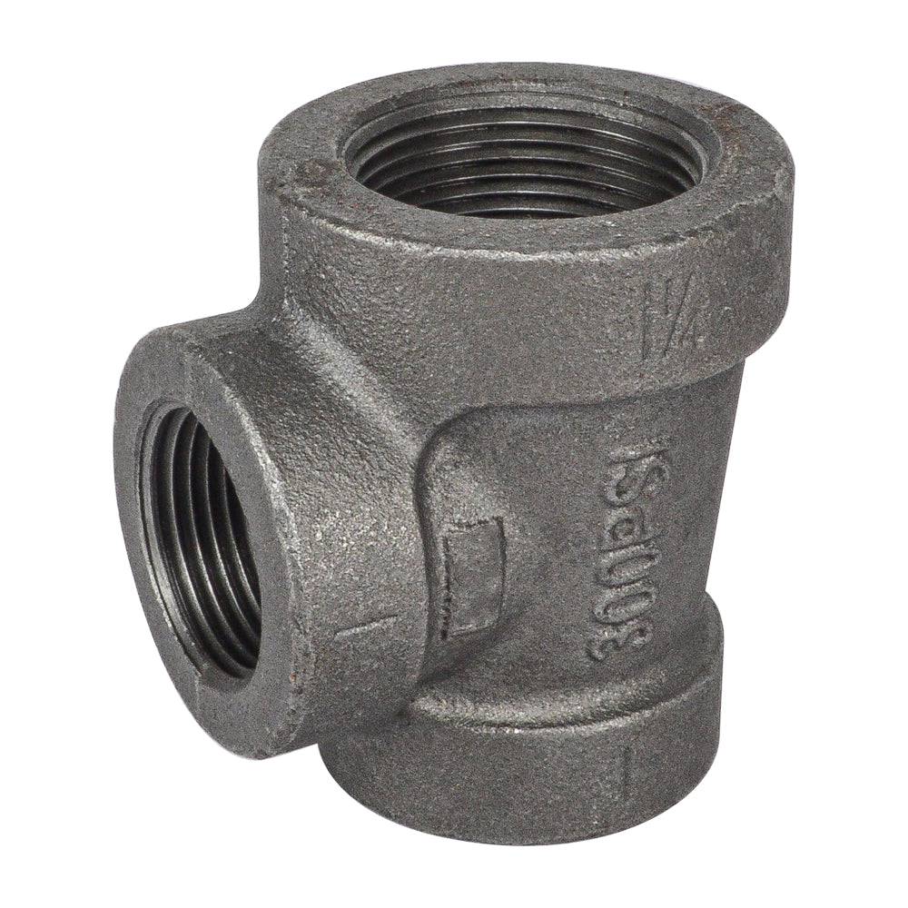 HYDRO MSATER NPT Thread Cast Iron Black Fittings Reducing Tee Iron Pipe Fittings - watertech plumbing supply