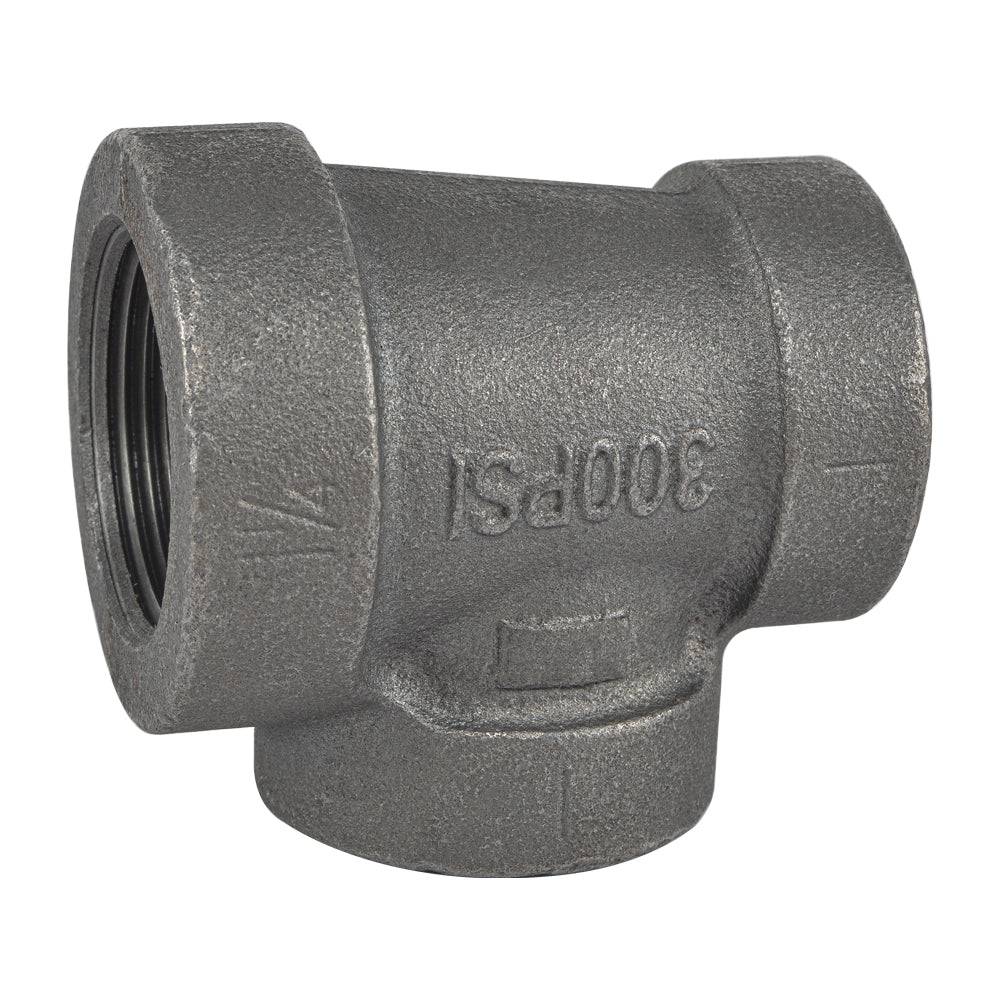 HYDRO MSATER NPT Thread Cast Iron Black Fittings Reducing Tee Iron Pipe Fittings - watertech plumbing supply