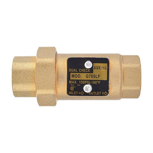 HYDRO MASTER Brass Dual Check Valve - watertech plumbing supply