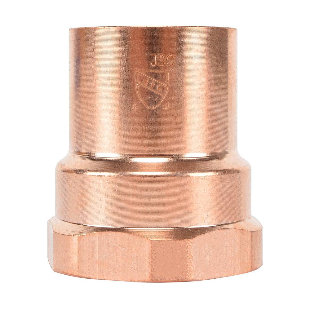 HYDRO MSATER NPT Thread Copper Pipe Connection Straight WROT C x Female Adapter Copper Fittings - watertech plumbing supply