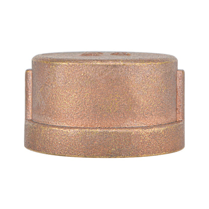2" Brass Cap Fitting , Lead Free Brass - watertech plumbing supply