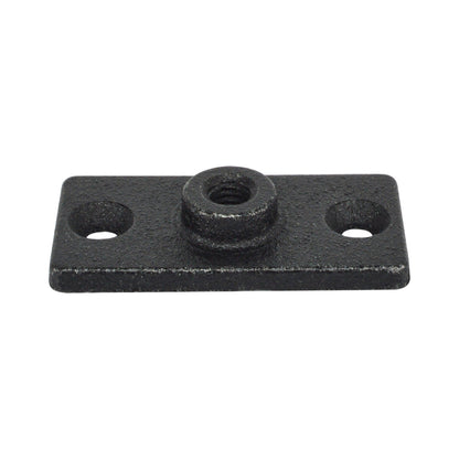 Cast Iron Three Hole Ceiling Flange Plate Malleable Beam Clamp Threaded Rod Connector - watertech plumbing supply