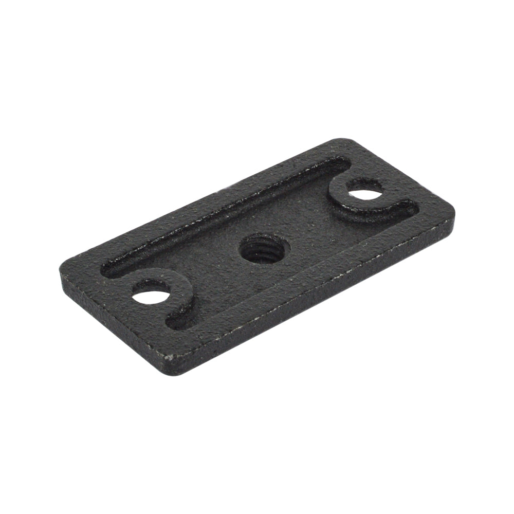 Cast Iron Three Hole Ceiling Flange Plate Malleable Beam Clamp Threaded Rod Connector - watertech plumbing supply