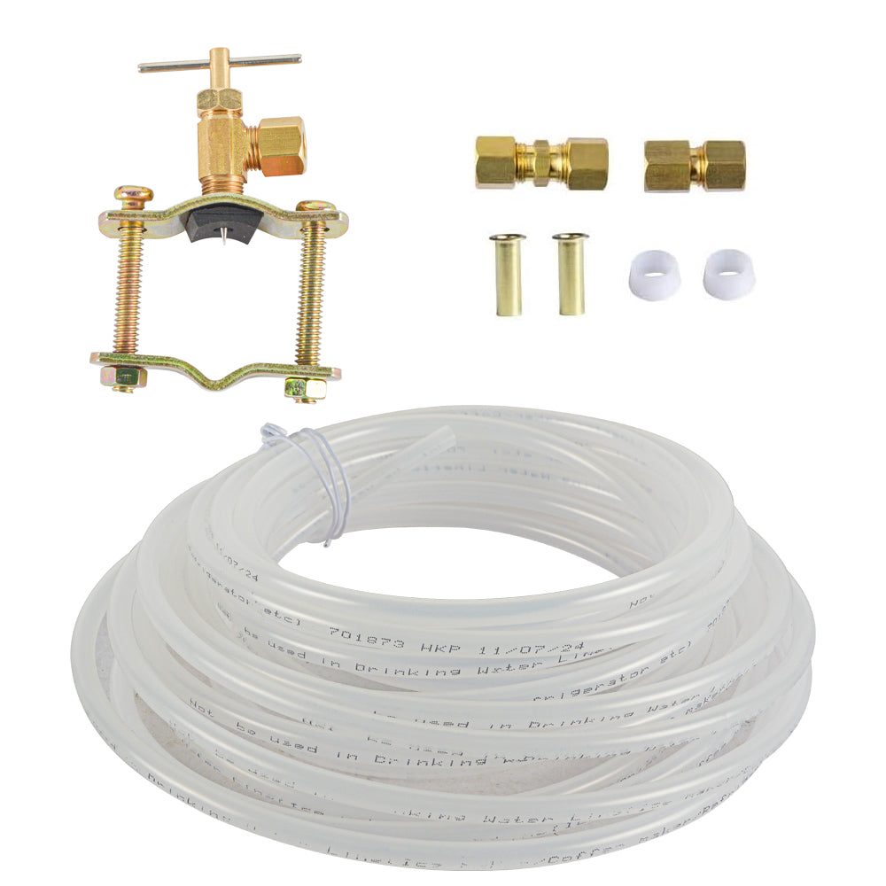 HYDRO MASTER Plastic Tubing Ice Maker and Humidifier Installation Kit 1/4 Inch x 15 ft LF - watertech plumbing supply