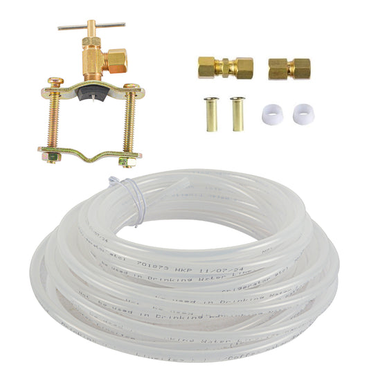 HYDRO MASTER Plastic Tubing Ice Maker and Humidifier Installation Kit 1/4 Inch x 15 ft LF - watertech plumbing supply