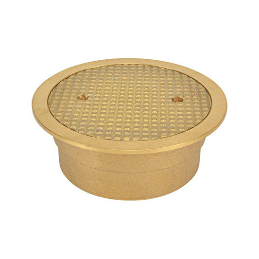 HYDRO MASTER Brass Floor Cleanout Cover Drain