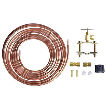 Hydro Master 1/4 Inch x 15 ft Copper Tubing Ice Maker and Humidifier Installation Kit, Lead Free - watertech plumbing supply