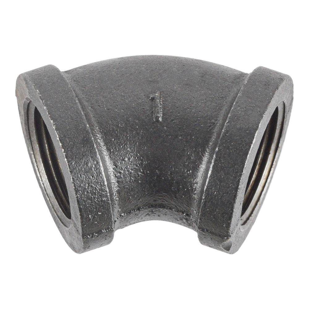 HYDRO MSATER NPT Thread Black Fittings 45° Elbow Iron Pipe Malleable Fittings - watertech plumbing supply