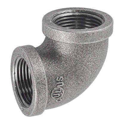HYDRO MSATER NPT Thread Black Fittings 90° Elbow Iron Pipe Malleable Fittings - watertech plumbing supply